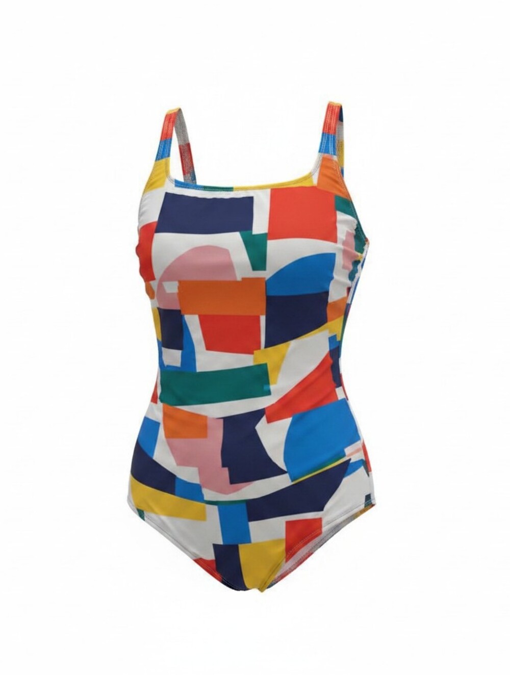 Nautica Women’s One-Piece Halter Swimsuit Geometric Multicolor L Adjustable - Picture 5 of 9